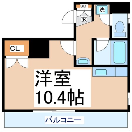 裁判所前 徒歩2分 5階の物件間取画像